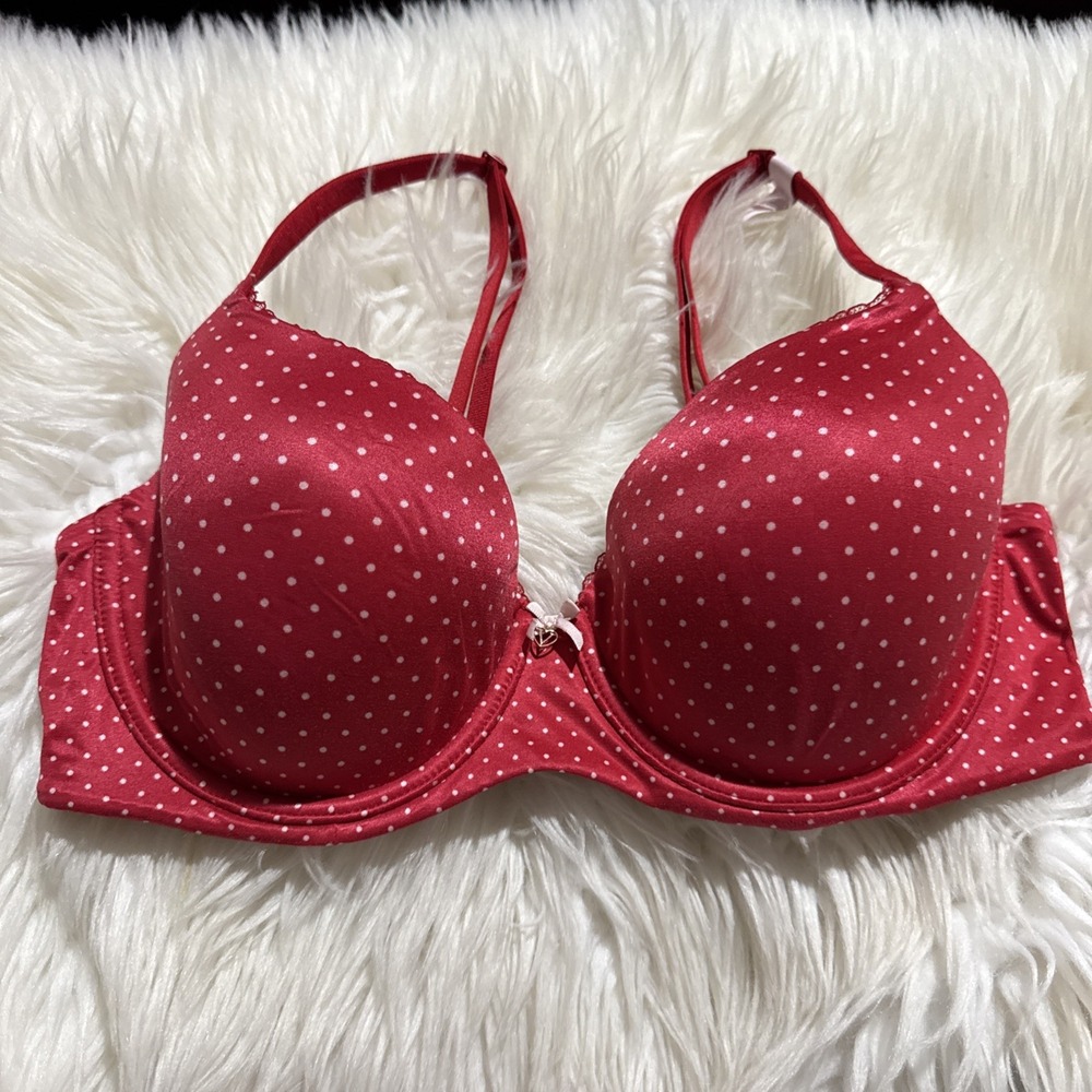 victoria's secret Body By Victoria Lined Demi Bra 36D Sexy Polka Dot